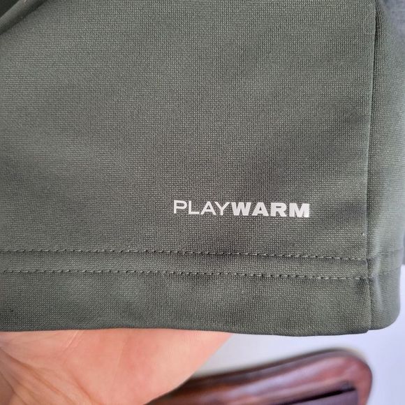 Reebok Playwarm Men's Large 1/4 Zip Lightweight Sweatshirt Pullover Gray Green - Picture 12 of 16